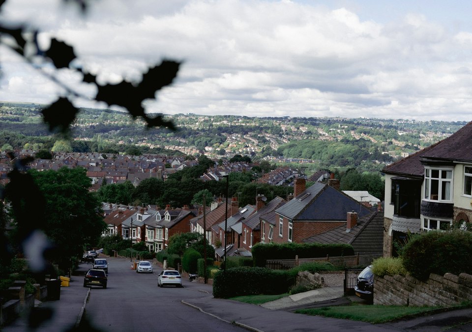 row of houses in the UK